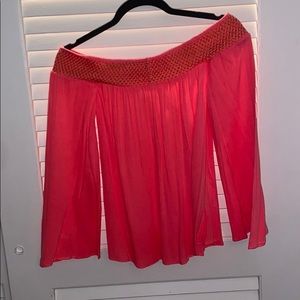 Pink Lilly Pulitzer off the shoulder long sleeve